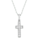 Montana Silversmiths Dainty Cross Necklace - Silver/Transparent