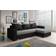 Fun furniture Nora Black/Light Grey Sofa 240cm