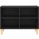 vidaXL Solid Wood Black TV-benk 69.5x50cm