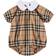 Burberry Check Stretch Cotton Bodysuit - Archive Beige (80691541)