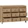 vidaXL Solid Wood Teak Natural Kommode 80x55.1cm