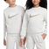 Nike Older Kid's Sportswear Club Fleece Tracksuit Set with Shorts - Light Bone/Light Bone/Khaki/White (FN8751-072)