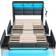 Rolanstar Bed Frame With LED Lights Twin