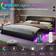 Dictac Bed Frame With RGB LED Lights Queen