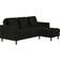 CosmoLiving by Cosmopolitan Strummer Black Sofa 81.6" 3 Seater