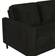 CosmoLiving by Cosmopolitan Strummer Black Sofa 81.6" 3 Seater