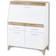 Stella Trading Secret Secretary Matt White / Oak Reclaimed Wood Schreibtisch 42x98cm