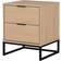 Ebuy24 Luna Oak/Black Nachttisch 45x50cm