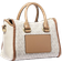 Michael Kors Carine Extra Small Signature Logo Satchel - Light Cream Multi