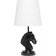 Simple Designs Decorative Chess Horse Shaped Black Table Lamp 17.2"