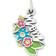 James Avery Floral Mom Charm - Silver/Multicolour