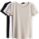 H&M T-shirts 3 pack - Light Beige/White/Black