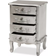 Baxton Studio Callen Brushed Silver Bedside Table 14.3x18.3"