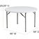 Flash Furniture Elon Folding Granite White Dining Table 48"