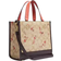 Coach Dempsey Tote Bag 22 In Signature Canvas With Heart And Star Print - Gold/Light Khaki Multi