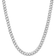 Italian Gold Miami Cuban Chain Necklace - White Gold