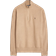 Ralph Lauren Mesh Knit Cotton Quarter Zip Jumper - Camel Melange