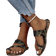 Shein Women's Fashionable And Comfortable Camouflage Pattern Open Toe Flat Sandals