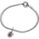 Pandora July Eternity Circle Dangle Charm - Silver/Red/Transparent