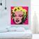 Blaze Canvas Andy Warhol Marilyn Monroe Pop Art Pink/Yellow Wall Decor 30x30"