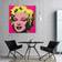 Blaze Canvas Andy Warhol Marilyn Monroe Pop Art Pink/Yellow Wall Decor 30x30"