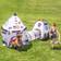 Joyin White Rocket Ship Pop Up Play Tent with Tunnel