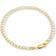 Nuragold Cuban Chain Curb Bracelet - Gold/Diamonds