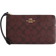 Coach Large Corner Zip Wristlet In Signature Canvas - Gold/Oxblood Multi