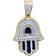 Jewelry Unlimited Hamsa Charm - Gold/Blue/Diamonds