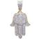 Jewelry Unlimited Hamsa Flower Pendant - White Gold/Diamonds