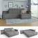 VitaliSpa Form Grey Sofa 240cm 4-Sitzer