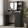 T1 Vanity with Mirror and Light Black Dressing Table 15.7x35.4"