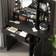 T1 Vanity with Mirror and Light Black Dressing Table 15.7x35.4"