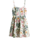 H&M Cotton Dress with Flared Skirt - Cream/Floral