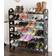 Everyday Home 6-Tier Stackable Black/White Shoe Rack 36x37"