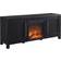 Chabot with Log Fireplace Black Grain TV Bench 58x25"