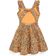 Polo Ralph Lauren Girl's Micro Floral-Print Ruffle Dress - Tropical Woodblock With Dark Pink