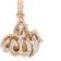 Jewelry Unlimited Allah Pendant - Gold/Diamonds