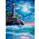 Fiyo 3D Diamond Painting Night Lighthouse by the Sea