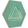 Klebefieber Neon Gamer Symbol Triangle Green Wanddeko 25x22cm