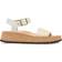 Birkenstock Glenda French Piping Natural Leather/Synthetics - Natural/White