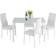 FDW Home Furniture White Dining Set 27x47 5