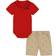 Tommy Hilfiger Baby's Tipped Polo Bodysuit & Printed Twill Shorts Set 2-piece - Assorted