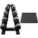 Signature Fitness Rubber Coated Hex Dumbbell Weight Set and Storage Rack