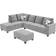 ERYE L-Shaped Corner & Sectional Couch Gray Sofa 112" 6 Seater