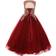 WDE Kid's Prom Ball Gown Gold Lace - Burgundy
