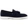 BOSS Suede Tassel Trim Loafers - Blue