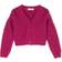 Monnalisa Open Knit Ribbed Cardigan - Raspberry Pink