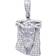 Jewelry Unlimited Jesus Face Pendant - White Gold/Diamonds