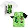 Minecraft Kid's Baseball Shirt & Tee Bundle Set 2-pack - Green/White